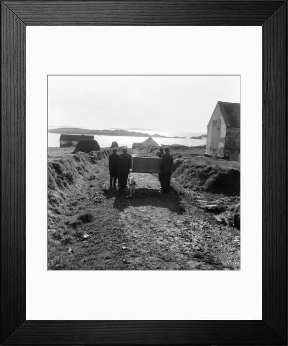 Framed Print : The last twenty three residents of Inishark Island (sometimes called Shark Island)
