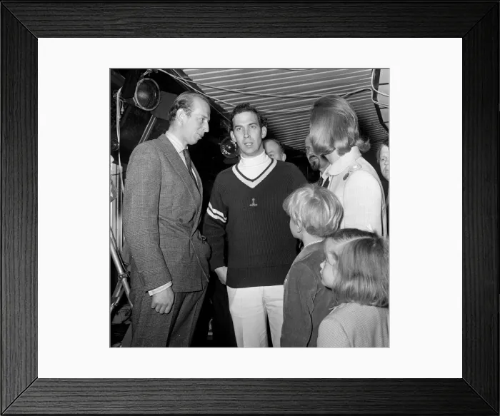 Framed Print : Prince Michael of Kent (centre) takes part in the Daily Mail Trans-Atlantic Air Race Framed Print : Prince Michael of Kent (centre) takes part in the Daily Mail Trans-Atlantic Air Race