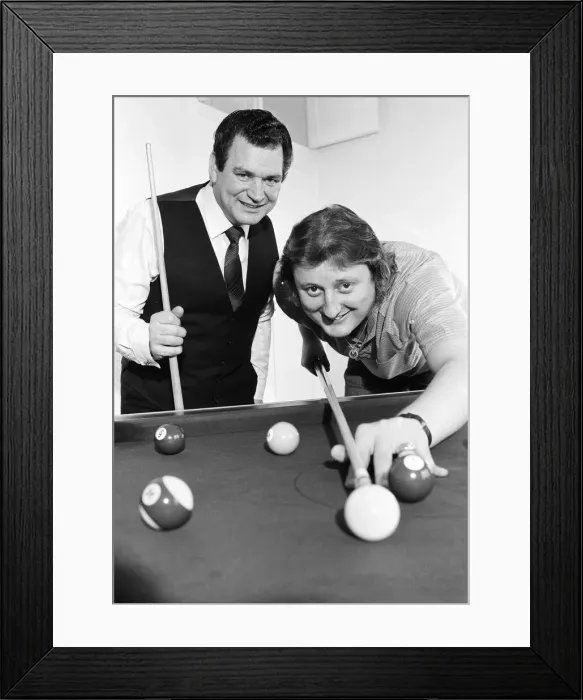 Framed Print : British darts player Eric Bristow pictured at his newly purchased 19th century country