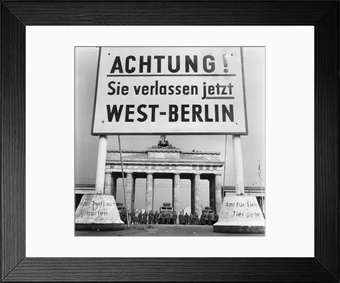 Framed Print : Start of the construction of the Berlin Wall. At midnight on 13th August Framed Print : Start of the construction of the Berlin Wall. At midnight on 13th August