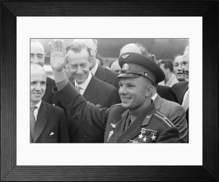 Framed Print : Yuri Gagarin, Soviet Cosmonaut, the first human to journey into outer space when his