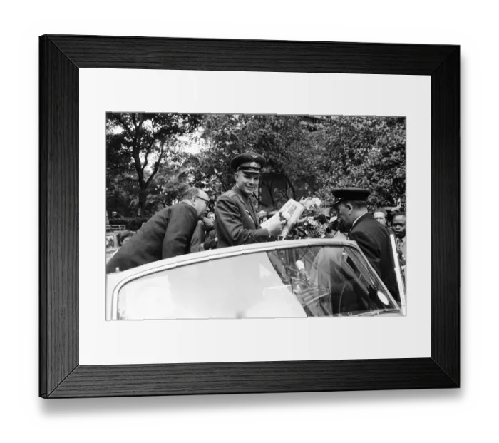 Framed Print : Yuri Gagarin, Soviet Cosmonaut, the first human to journey into outer space when his