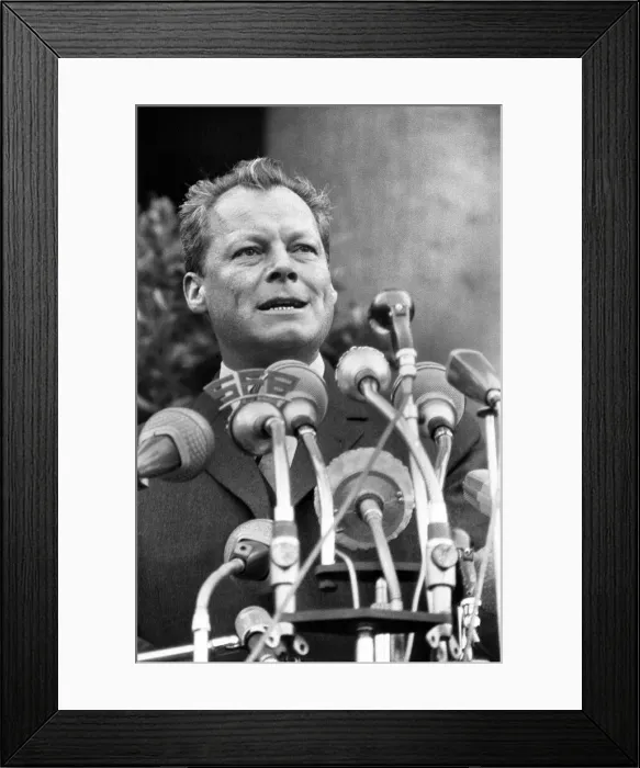 Framed Print : Mass demonstration held outside Rathaus Schoneberg City Hall in protest against Framed Print : Mass demonstration held outside Rathaus Schoneberg City Hall in protest against