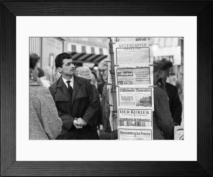 Framed Print : Scenes in West Berlin, West Germany showing daily life continuing as normal soon after