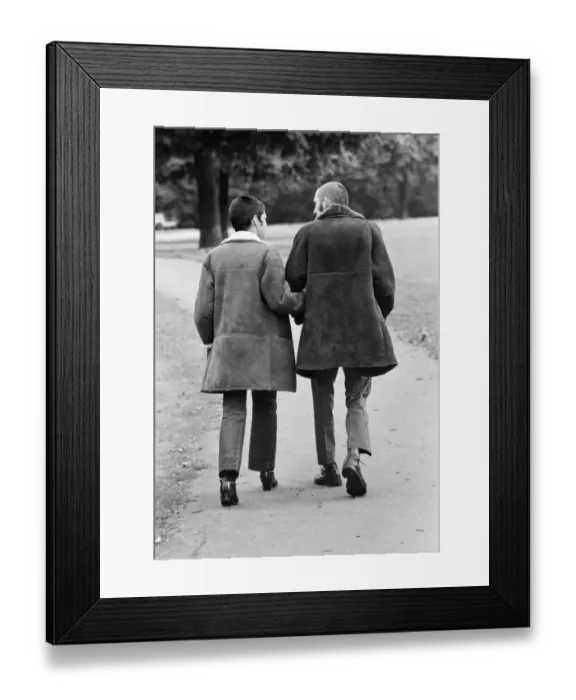 Framed Print : Skinhead couple Glenda Peake and Tony Hughes. 7th October 1969 Framed Print : Skinhead couple Glenda Peake and Tony Hughes. 7th October 1969
