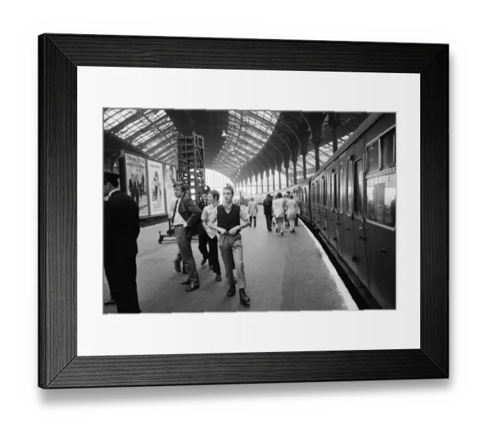 Framed Print : The scene at Brighton railway station where two dozen police officers sorted out