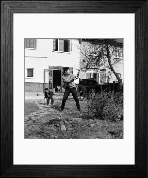 Framed Print : Cliff Richard pictured at his new house in Winchmore Hill, North London Framed Print : Cliff Richard pictured at his new house in Winchmore Hill, North London