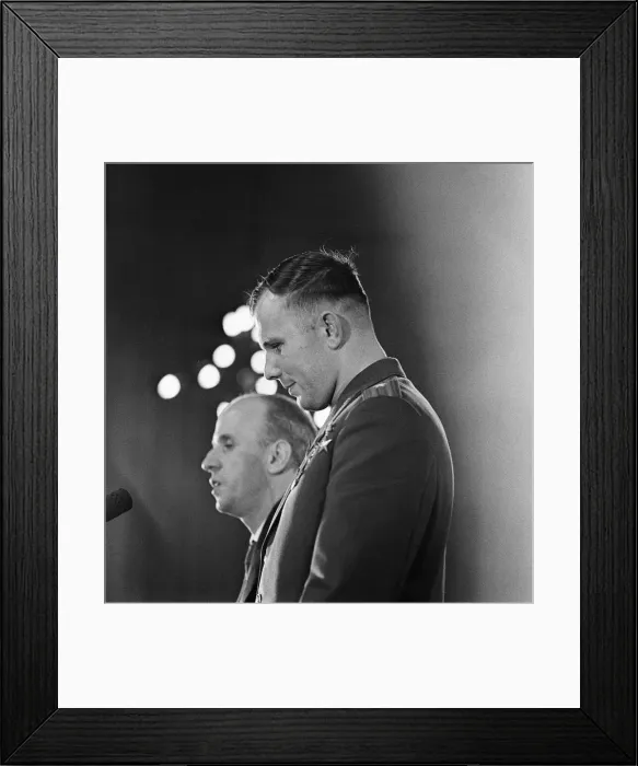 Framed Print : Yuri Gagarin, Soviet Cosmonaut, the first human to journey into outer space when his Framed Print : Yuri Gagarin, Soviet Cosmonaut, the first human to journey into outer space when his