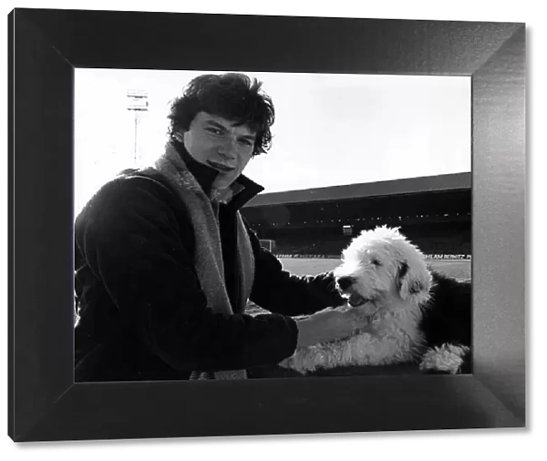 Middlesbrough FC footballer Alan Ramage with his Old English Sheepdog Syd