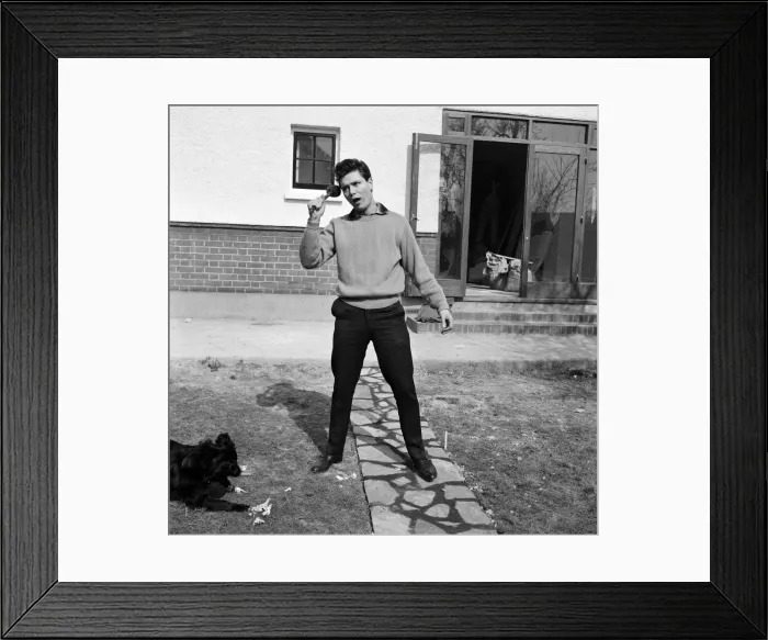 Framed Print : Cliff Richard pictured at his new house in Winchmore Hill, North London Framed Print : Cliff Richard pictured at his new house in Winchmore Hill, North London