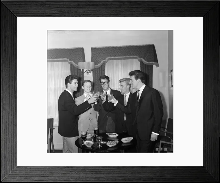 Framed Print : Cliff Richard and The Shadows, left to right, Cliff Richard, Tony Meehan, Hank B Marvin Framed Print : Cliff Richard and The Shadows, left to right, Cliff Richard, Tony Meehan, Hank B Marvin