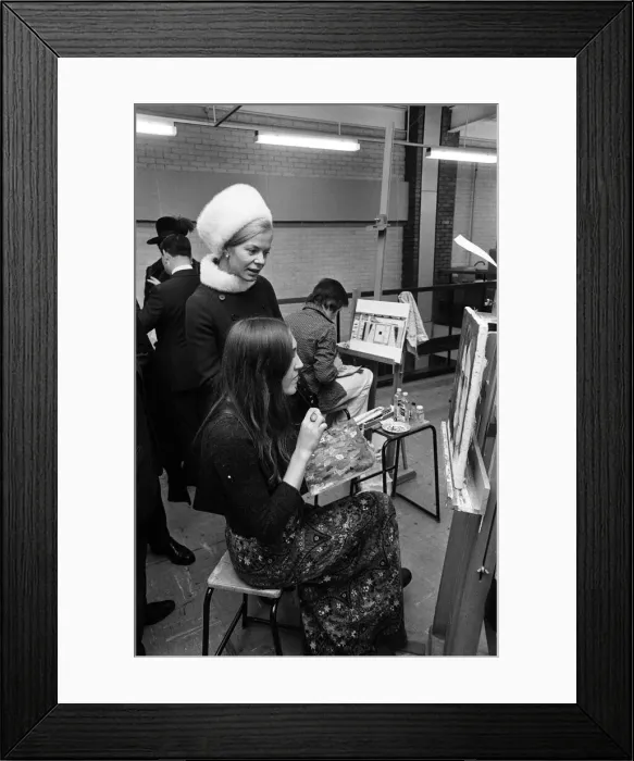 Framed Print : Katharine, Duchess of Kent visits Dudley. 31st October 1973 Framed Print : Katharine, Duchess of Kent visits Dudley. 31st October 1973