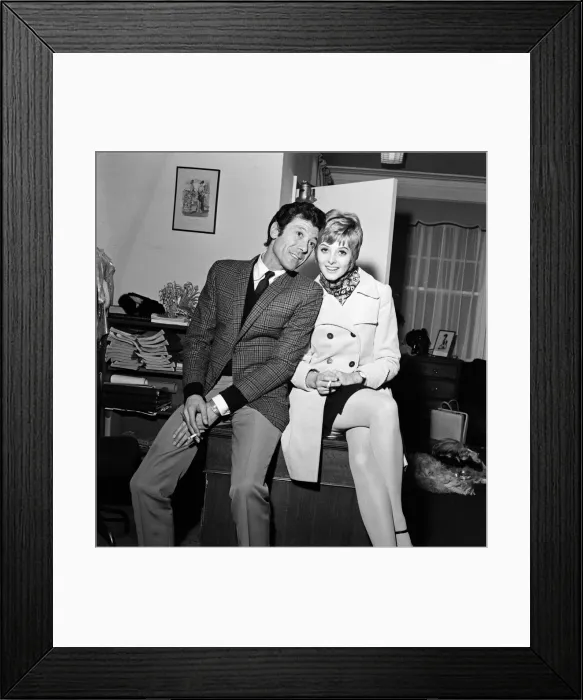 Framed Print : The announcement of the engagement of dancer and choreographer Lionel Blair to model Framed Print : The announcement of the engagement of dancer and choreographer Lionel Blair to model