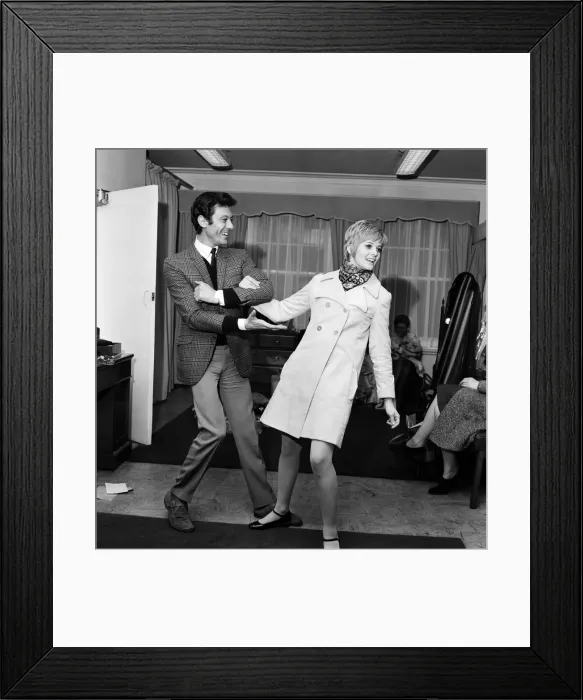 Framed Print : The announcement of the engagement of dancer and choreographer Lionel Blair to model Framed Print : The announcement of the engagement of dancer and choreographer Lionel Blair to model