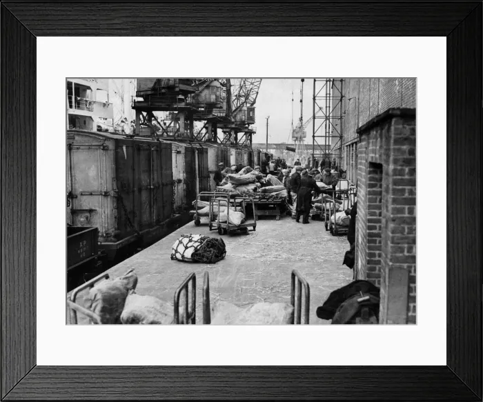 Framed Print : The first shipment for over 12 months, including meat, butter, flour and canned goods Framed Print : The first shipment for over 12 months, including meat, butter, flour and canned goods