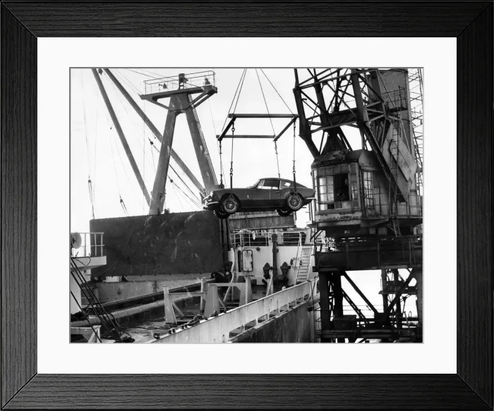 Framed Print : Cardiff Docks is at present enjoying a minor boom - thanks to a sudden spurt in the car