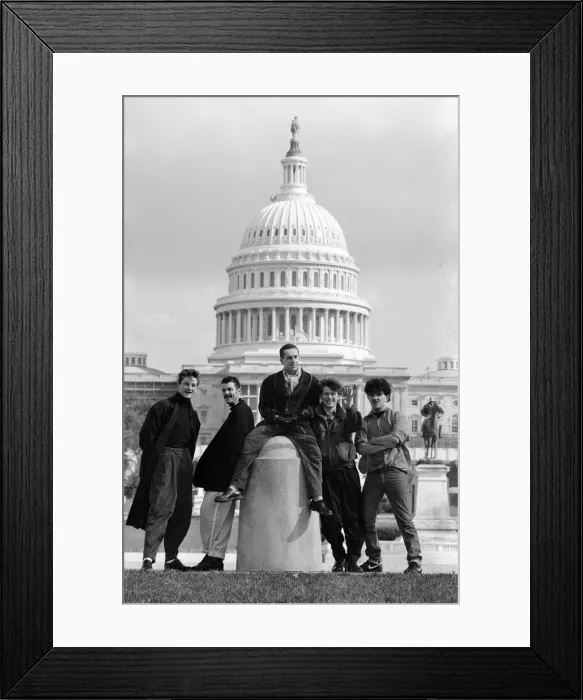 Framed Print : Liverpool band Frankie Goes To Hollywood, at Capitol Hill in Washington during their US Framed Print : Liverpool band Frankie Goes To Hollywood, at Capitol Hill in Washington during their US
