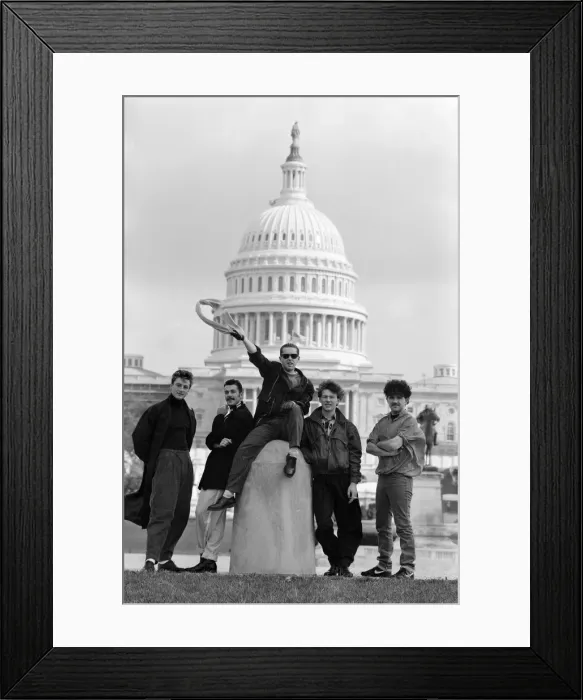 Framed Print : Liverpool band Frankie Goes To Hollywood, at Capitol Hill in Washington during their US