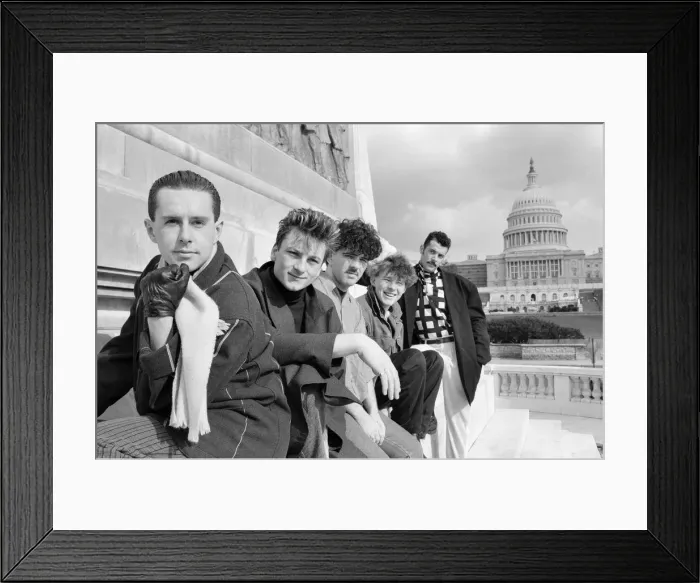 Framed Print : Liverpool band Frankie Goes To Hollywood, at Capitol Hill in Washington during their US Framed Print : Liverpool band Frankie Goes To Hollywood, at Capitol Hill in Washington during their US