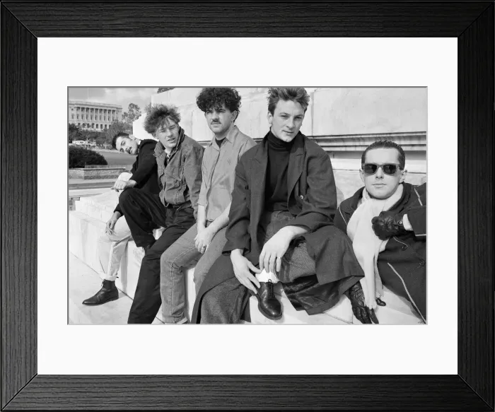 Framed Print : Liverpool band Frankie Goes To Hollywood, at Capitol Hill in Washington during their US Framed Print : Liverpool band Frankie Goes To Hollywood, at Capitol Hill in Washington during their US