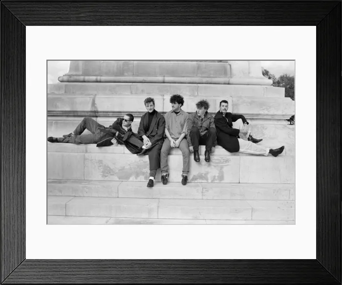 Framed Print : Liverpool band Frankie Goes To Hollywood, at Capitol Hill in Washington during their US Framed Print : Liverpool band Frankie Goes To Hollywood, at Capitol Hill in Washington during their US