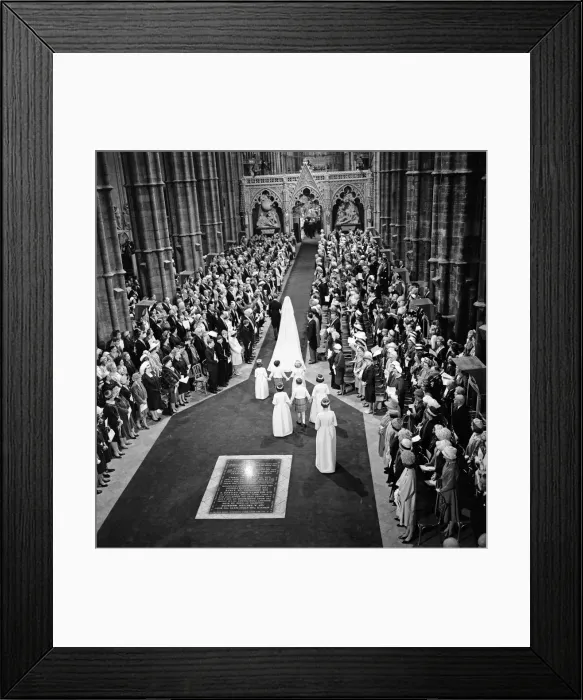 Framed Print : The wedding of Princess Alexandra of Kent and Angus Ogilvy at Westminster Abbey Framed Print : The wedding of Princess Alexandra of Kent and Angus Ogilvy at Westminster Abbey