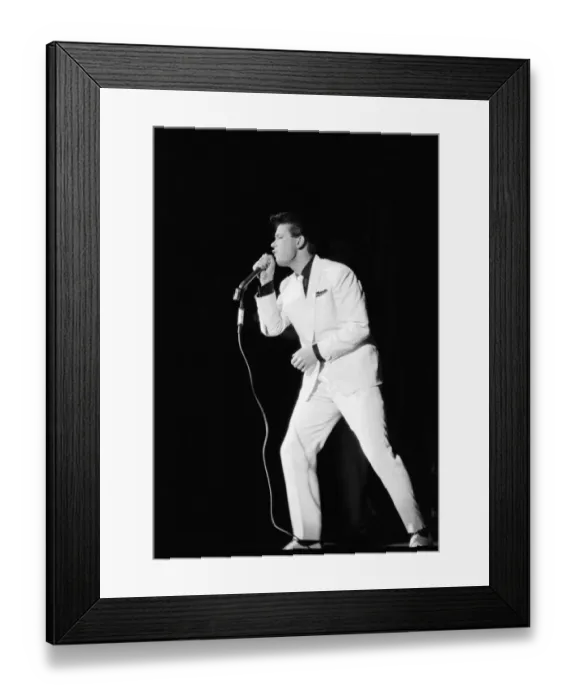 Framed Print : Cliff Richard performing in concert in Rochester, New York, USA
