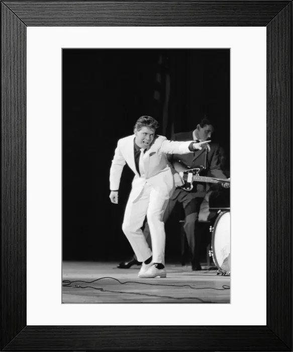 Framed Print : Cliff Richard performing in concert in Rochester, New York, USA Framed Print : Cliff Richard performing in concert in Rochester, New York, USA