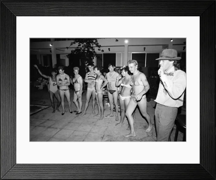 Framed Print : Young people on holiday in Corfu on a Club 18-30 holiday. The drag queen contest Framed Print : Young people on holiday in Corfu on a Club 18-30 holiday. The drag queen contest