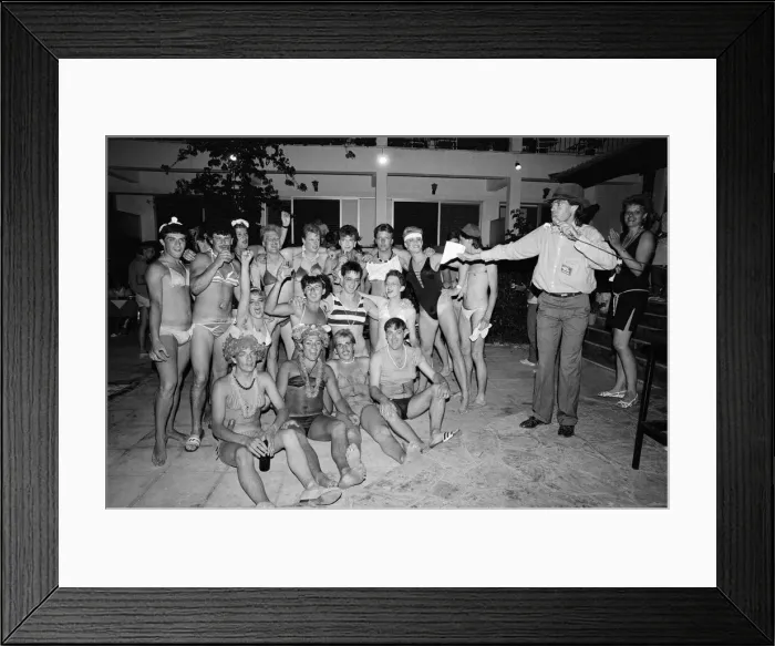 Framed Print : Young people on holiday in Corfu on a Club 18-30 holiday. The drag queen contest Framed Print : Young people on holiday in Corfu on a Club 18-30 holiday. The drag queen contest