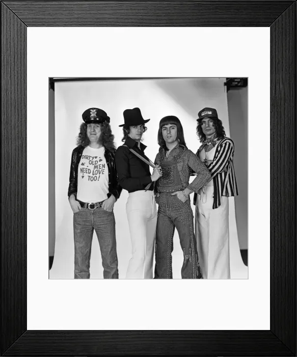 Framed Print : Just home in time for Christmas in England - Slade have a new record going into Framed Print : Just home in time for Christmas in England - Slade have a new record going into