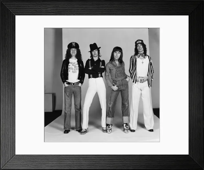 Framed Print : Just home in time for Christmas in England - Slade have a new record going into Framed Print : Just home in time for Christmas in England - Slade have a new record going into
