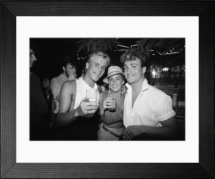 Framed Print : Steve Norman of pop group Spandau Ballet and friends at the Music Machine in London Framed Print : Steve Norman of pop group Spandau Ballet and friends at the Music Machine in London