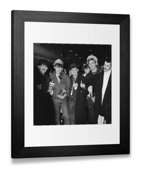 Framed Print : Frankie Goes To Hollywood band members pictured at London Airport