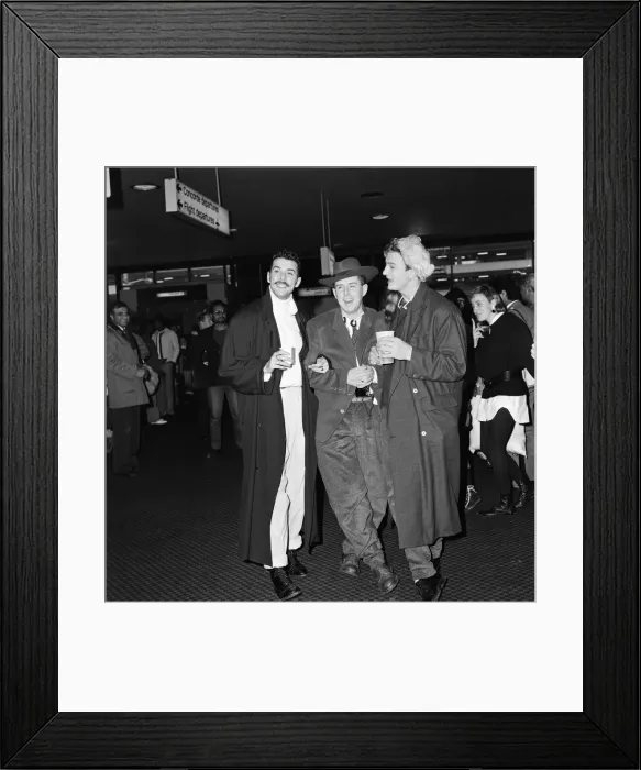 Framed Print : Frankie Goes To Hollywood band members pictured at London Airport Framed Print : Frankie Goes To Hollywood band members pictured at London Airport