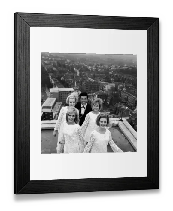Framed Print : Lionel Blair and his four dancers have been signed to do a four week spot at the Hilton