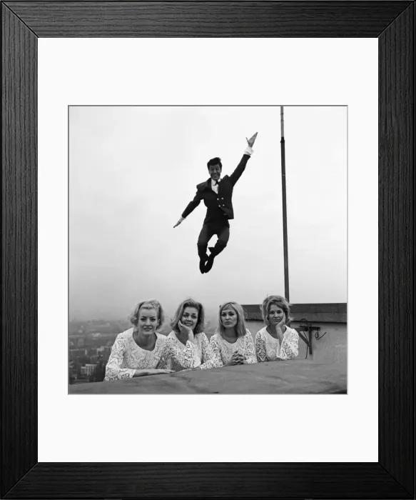 Framed Print : Lionel Blair and his four dancers have been signed to do a four week spot at the Hilton Framed Print : Lionel Blair and his four dancers have been signed to do a four week spot at the Hilton