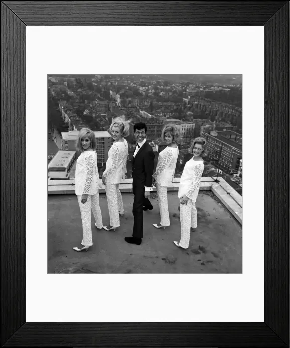 Framed Print : Lionel Blair and his four dancers have been signed to do a four week spot at the Hilton Framed Print : Lionel Blair and his four dancers have been signed to do a four week spot at the Hilton