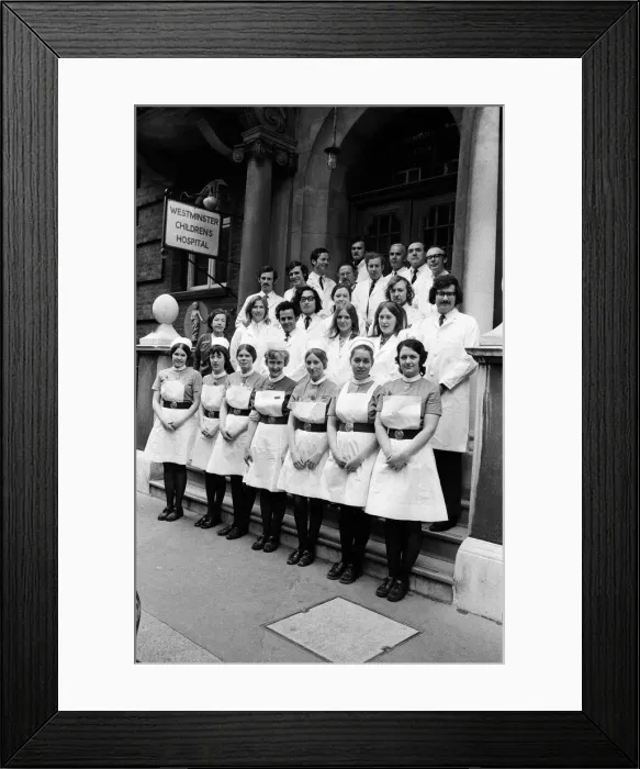 Framed Print : The Westminster hospital team who performed the marrow transplant operation on Simon Framed Print : The Westminster hospital team who performed the marrow transplant operation on Simon