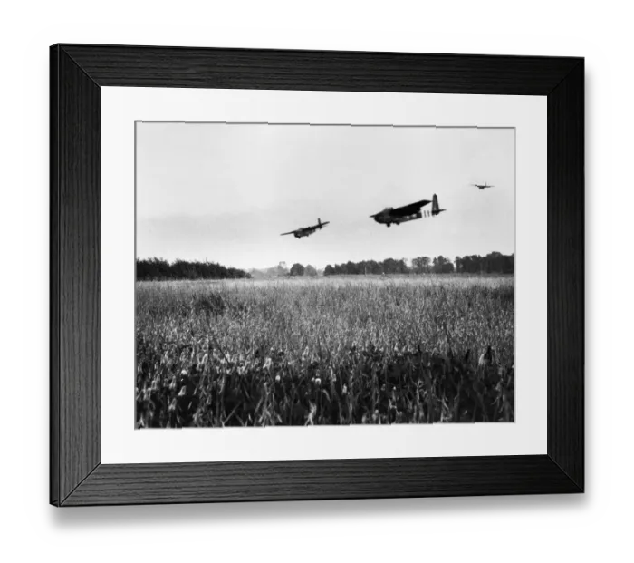Framed Print : Allied troops proceed inland into Northern France on the mission to liberate France