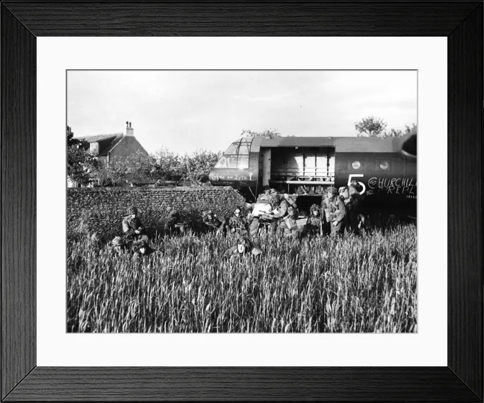 Framed Print : Allied troops proceed inland into Northern France on the mission to liberate France Framed Print : Allied troops proceed inland into Northern France on the mission to liberate France