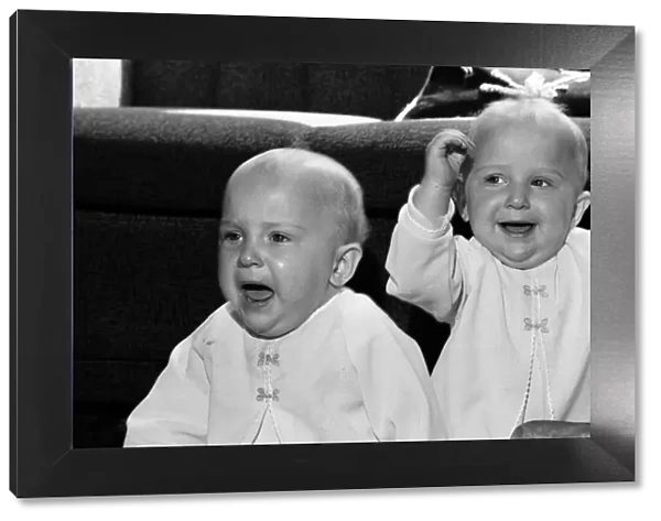 Anna and Barbara Rozycki, who were born Siamese twins, celebrate their first birthday at