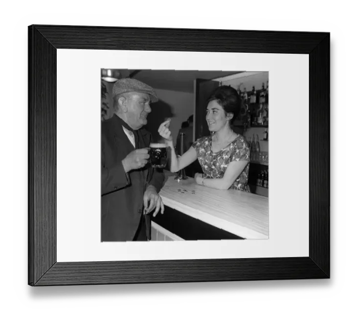 Framed Print : Remember when you could get a pint for a farthing? Harry Key, a railway worker by trade