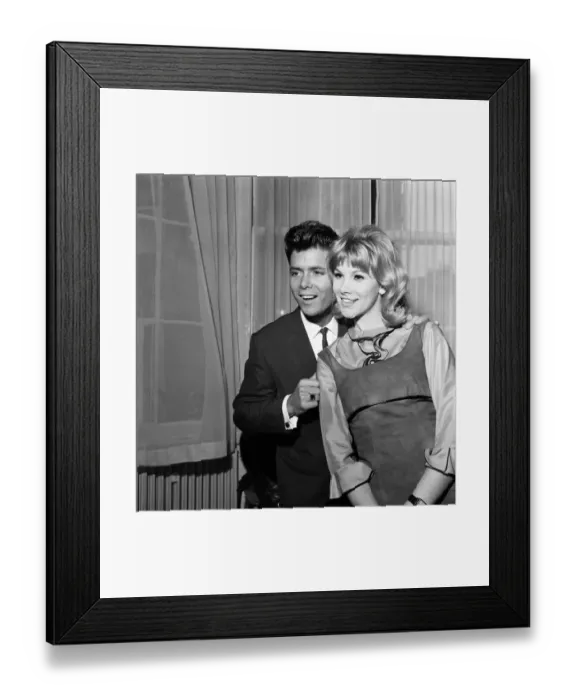 Framed Print : Cliff Richard celebrates his 23rd birthday today by meeting Susan Hampshire who is to be