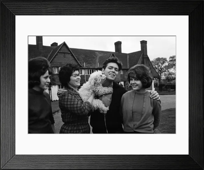 Framed Print : Cliff Richard at his tudor style mansion at Upper Nazeing, Essex Framed Print : Cliff Richard at his tudor style mansion at Upper Nazeing, Essex