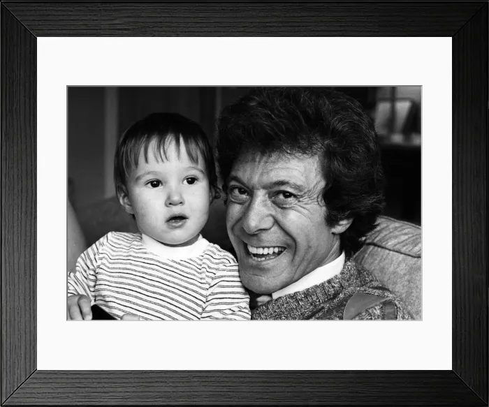 Framed Print : Lionel Blair pictured at home with his son. 19th October 1983 Framed Print : Lionel Blair pictured at home with his son. 19th October 1983