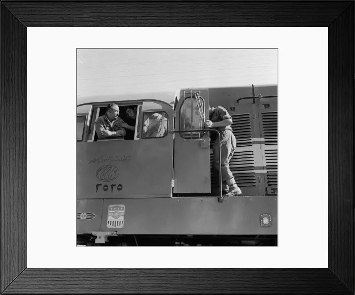 Framed Print : Suez Crisis 1956 A hospital train being taken through the Allied front line to