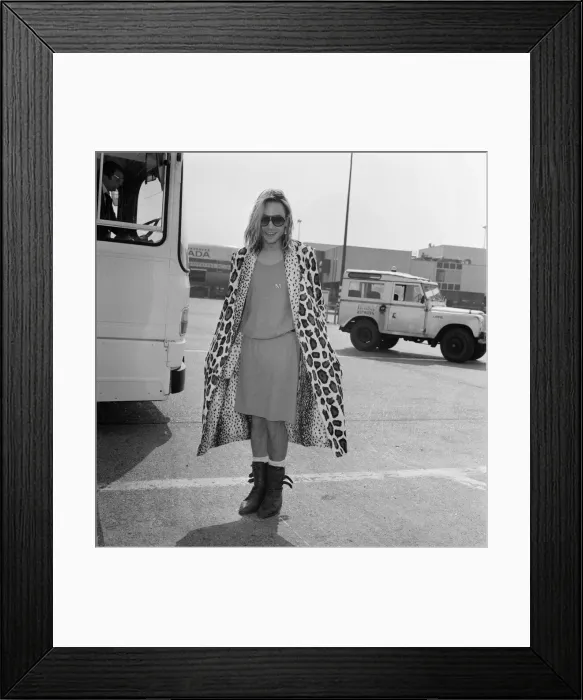 Framed Print : Pop star Marilyn at Heathrow Airport. 14th april 1984 Framed Print : Pop star Marilyn at Heathrow Airport. 14th april 1984