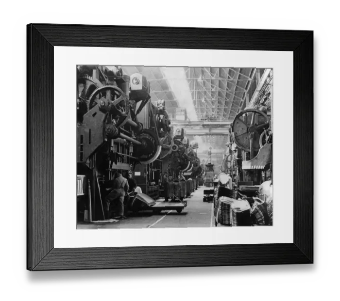 Framed Print : The Austin Motor pressing plant at the Longbridge Works. Circa 1929 Framed Print : The Austin Motor pressing plant at the Longbridge Works. Circa 1929