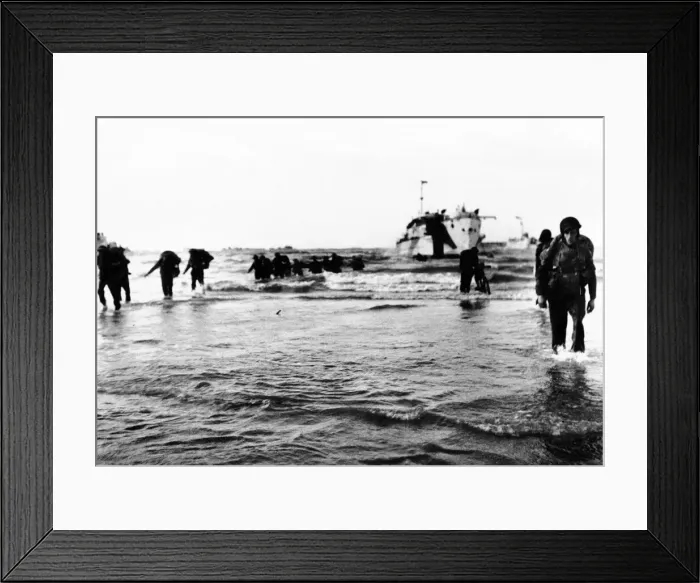 Framed Print : More British assault troops land on the beaches of Normandy Framed Print : More British assault troops land on the beaches of Normandy